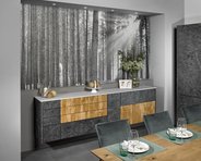 Lowboard Holz mit Stein